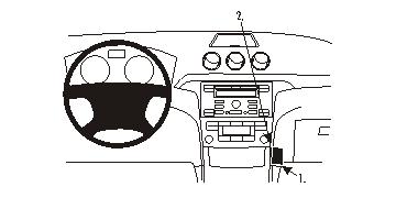 Vehicle-specific mount for Ford Galaxy 2007–2014 S-Max 2006–2014, centre mount angled mount – Brodit ProClip