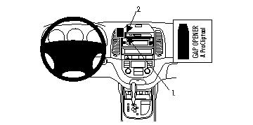 Brodit 853804 ProClip center mount Hyundai Santa Fe 06-12