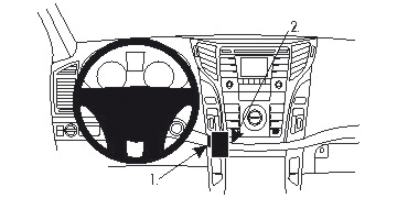 Brodit 854685 ProClip center mount Hyundai i40 12-16