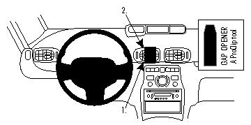 Brodit 854293 ProClip mittfäste Citroen C3 Picasso 09-16