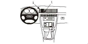 Brodit 852169 ProClip mittfäste Audi A4 Avant 95-01 Sedan 95-00