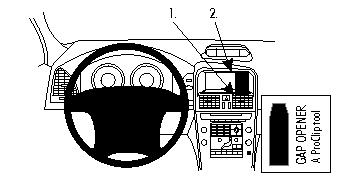 Brodit 854625 ProClip Volvo XC60 09-14 upper right mount center mount
