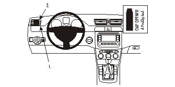 Brodit 803606 ProClip vänster luftventil VW Passat 05-14/Alltrack 12-15/P