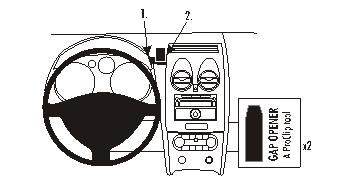 Brodit 853965 ProClip Nissan Qashqai Rogue 07-13 mittfäste