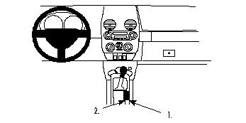 Brodit 832609 ProClip konsolfäste VW Beetle 98-02