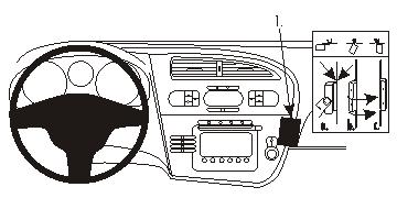 Brodit 853715 ProClip konsolfäste Seat Leon 06-12