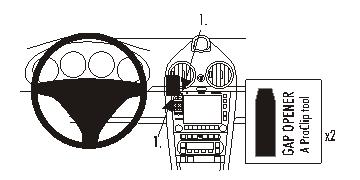 Brodit 854877 ProClip console mount Porsche Boxster/Cayman 987 05-12