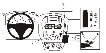 Brodit 852856 ProClip konsolfäste vinklat fäste Opel Combo 02-11, Corsa 01-06,