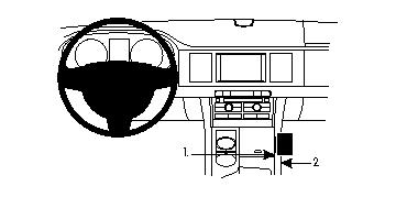 Brodit 834201 ProClip console mount angled mount Jaguar XF 09-15