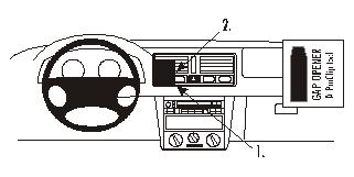 Brodit 852692 ProClip mittfäste VW Bora 99-05