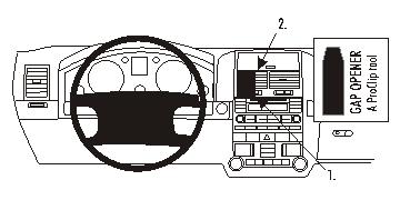 Brodit 853298 ProClip center mount Volkswagen Touareg 03-09