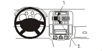 Brodit 853028 ProClip center mount Volkswagen Polo 02-09
