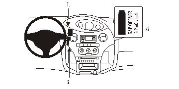 Brodit 853381 ProClip center mount Toyota Yaris 03-05
