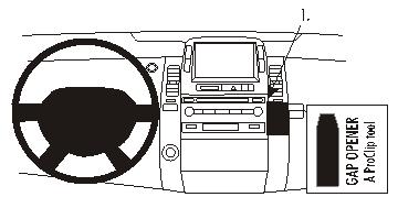 Brodit 853438 ProClip mittfäste Toyota Prius 04-09