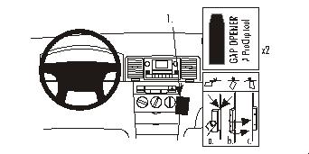 Brodit 853020 ProClip mittfäste Toyota Corolla 02-07