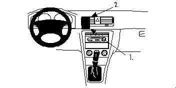 Brodit 852668 ProClip mittfäste Skoda Octavia I 99-06