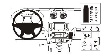 Brodit 853682 ProClip mittfäste PUU Mercedes Benz M-Class/ML 05-11