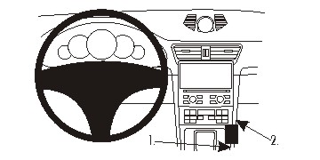 Brodit 834878 ProClip mittfäste Porsche 911/Boxter/Cayman 12-20