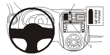 Brodit 854944 ProClip mittfäste Nissan Micra 14-17