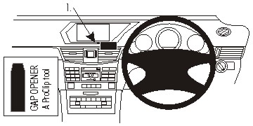 Brodit 654896 ProClip center mount Mercedes E Sedan/Sationw 14-16