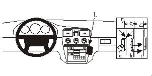 Brodit 852793 ProClip mittfäste vinklat fäste Volvo S40/V40 96-00