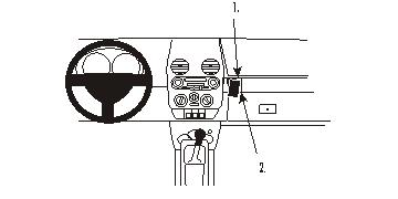 Brodit 853418 ProClip mittfäste vinklat fäste Volkswagen Beetle 98-11