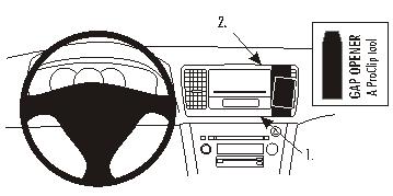 Brodit 853350 ProClip center mount angled mount Subaru Legacy/Outback 04-09