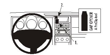 Brodit 853929 ProClip mittfäste Dodge Nitro 07-10