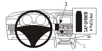 Brodit 853281 ProClip BMW 520-545/M5 E60 E61 04-10 mittfäste