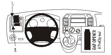 Brodit 803278 ProClip autokoh fäste vänsterfäste VW Caravelle 04-09 T5 03-09
