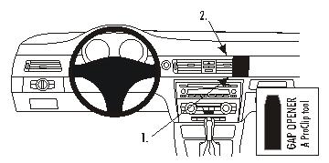 Brodit 853599 ProClip autohtainen mount angled mount BMW 316-330/E90/E91/E92/E93 05-1