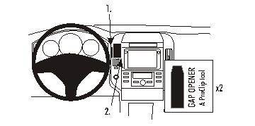 Brodit 853477 ProClip mittfäste Toyota Coroll Vers04-09 SportsVan05-07