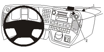 Brodit 213476 ProClip monteringsplattform förstärkt mittfäste Mercedes Benz Actros4 13-19 Anto