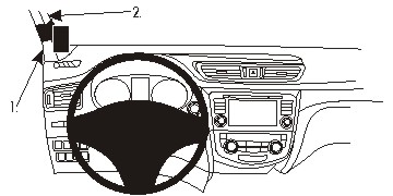 Brodit 804994 ProClip A-pillar mount Nissan Qashqai 14-18
