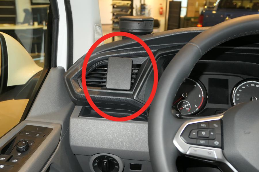 Brodit 805589 Vehicle-specific mount left mount air vent VW T6.1 Transporter/Pickup 20-24