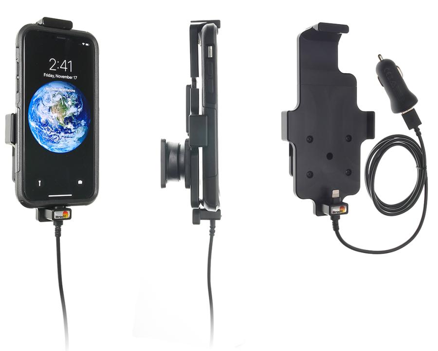 Brodit 521998 Active holder with USB-cable and cig-plug adapter
