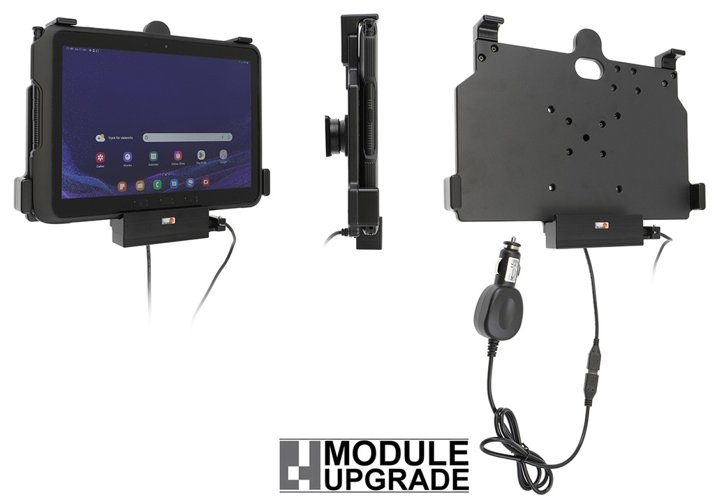 Brodit 712329 Aktiv hållare ciggkontakt Samsung Galaxy Tab Active 4 Pro SM-T630/SM-T636