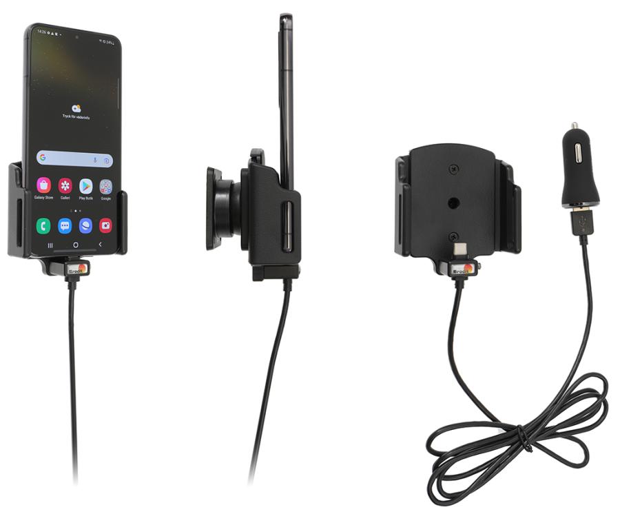 Brodit 721298 Aktiv hållare med USB-kabel och cigg-adapter
