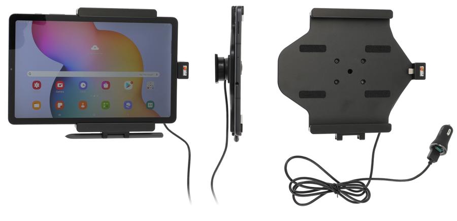 Brodit 721211 Active holder with tilt swivel USB host cig-plug Samsung Galaxy Tab S6 Lite SM-P6