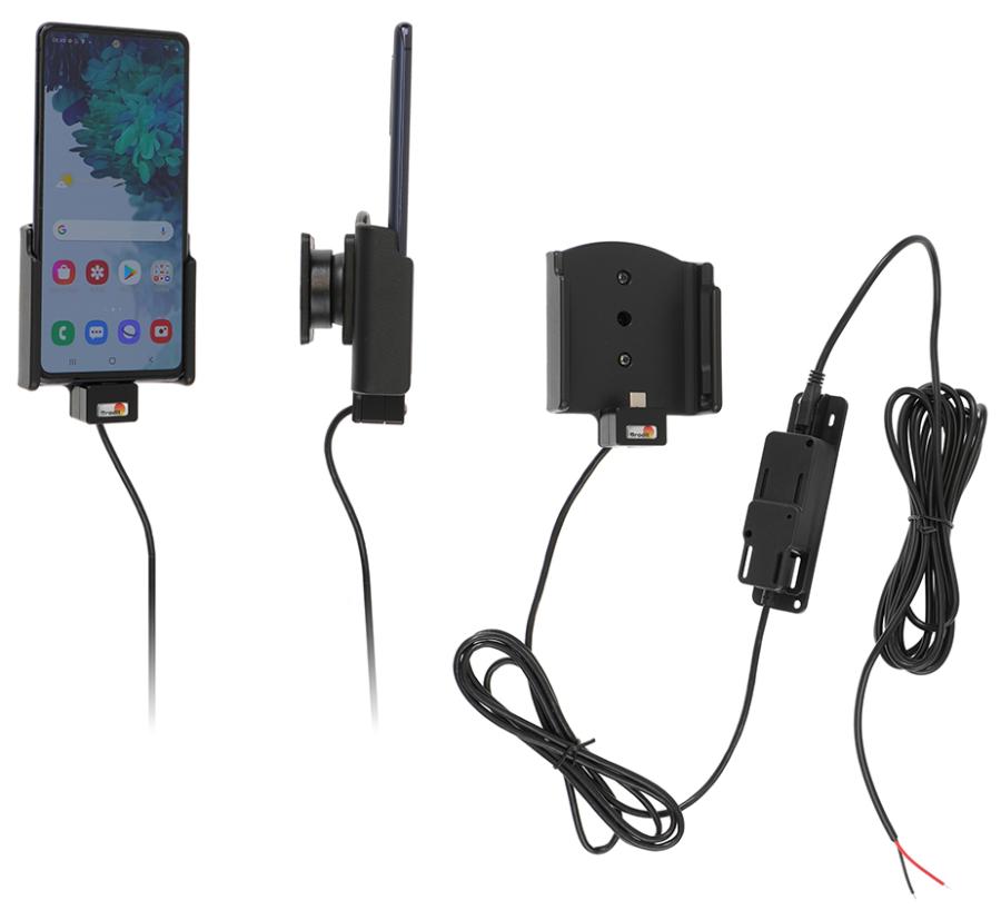 Brodit 727240 Aktiv hållare för fast installation QC3A+2,4A Samsung Galaxy S20 FE (SM-G780/S