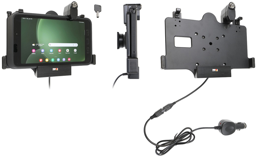 Brodit 735386 Aktiv hållare för fast installation med två nycklar Samsung Galaxy Tab Active 3/5