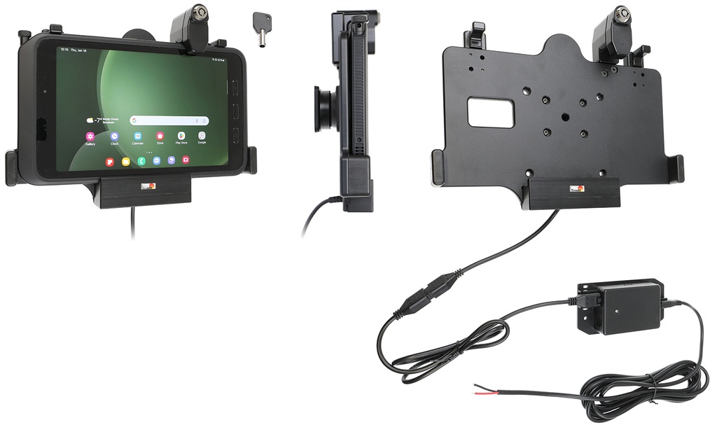 Brodit 736386 Aktiv hållare för fast installation med två nycklar Samsung Galaxy Tab Active 3/5