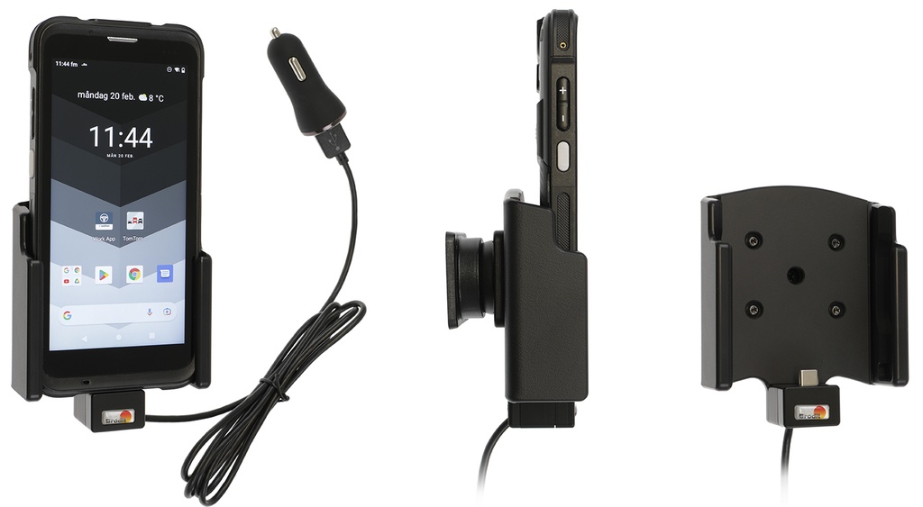 Brodit 721342 Aktiv hållare USB-A ciggkontakt Webfleet Pro M