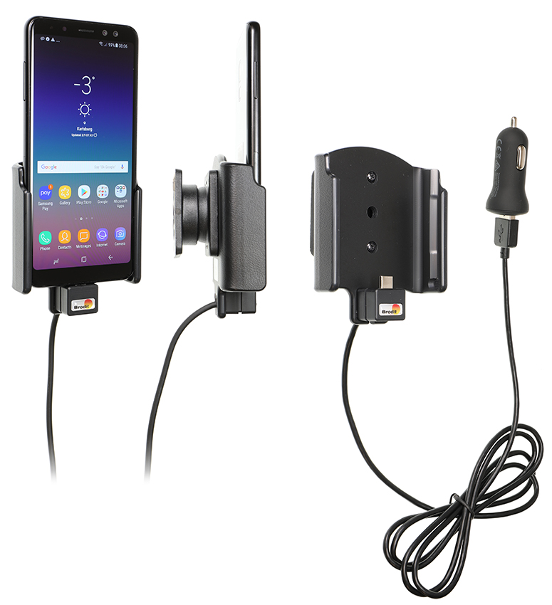 Brodit 721035 Active holder cig-plug 2,1A Samsung Galaxy A8 (2018)