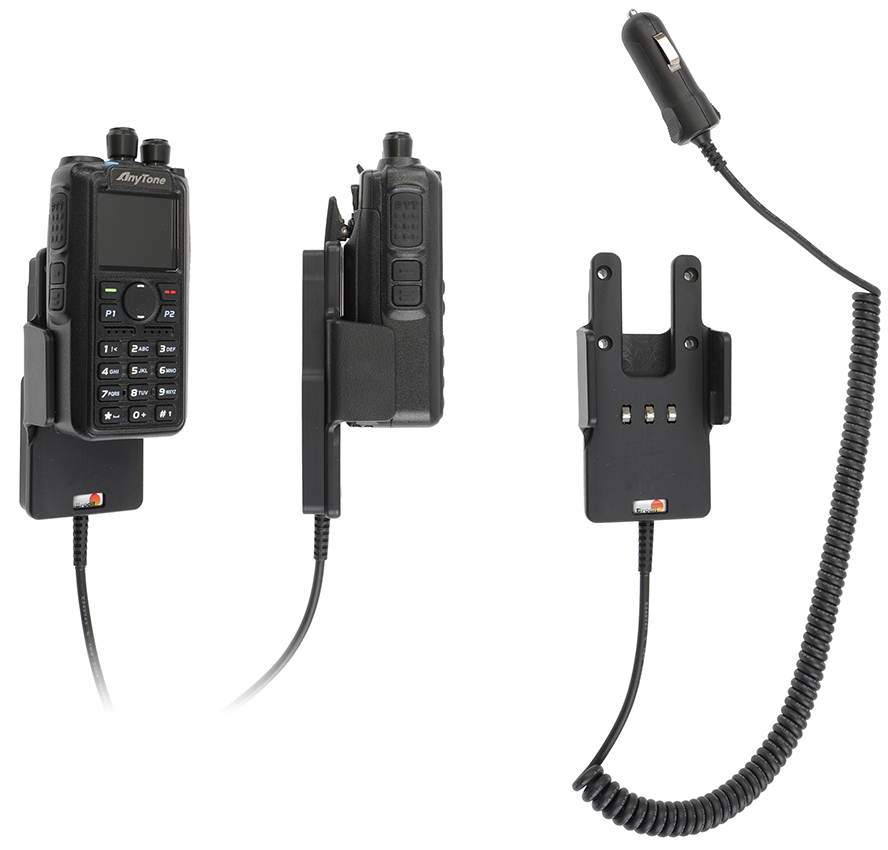 Brodit 712184 Aktiv hållare med kulled ciggkontakt AnyTone AT-D878UV