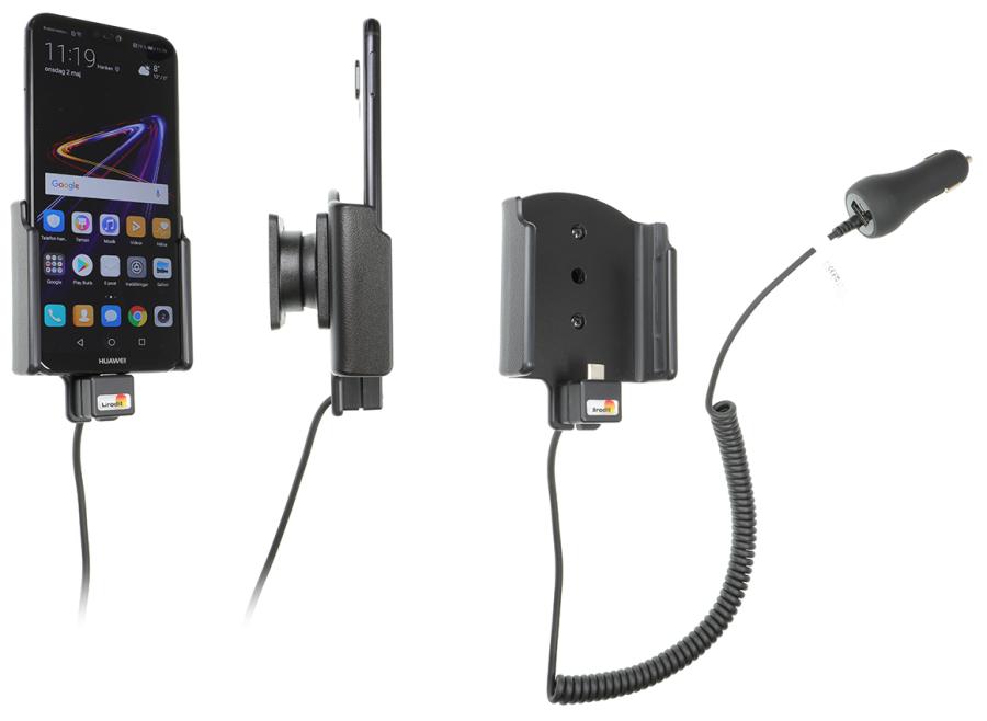 Brodit 712054 Aktiv hållare för fast installation ciggkontakt 2A Huawei P20 Lite