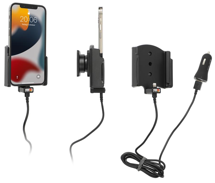 Brodit 721276 Active holder USB-A cig-plug Apple iPhone 13/13 Pro, 14/14 Pr