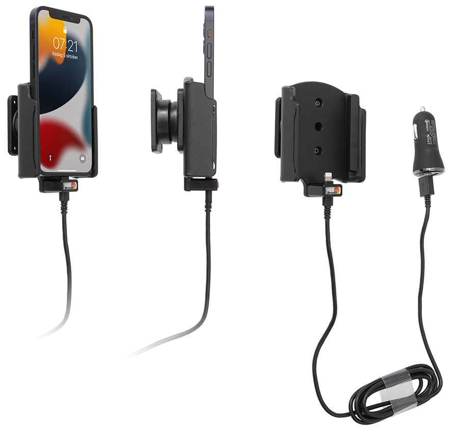 Brodit 721275 Active holder USB-A cig-plug Apple iPhone 13 Mini