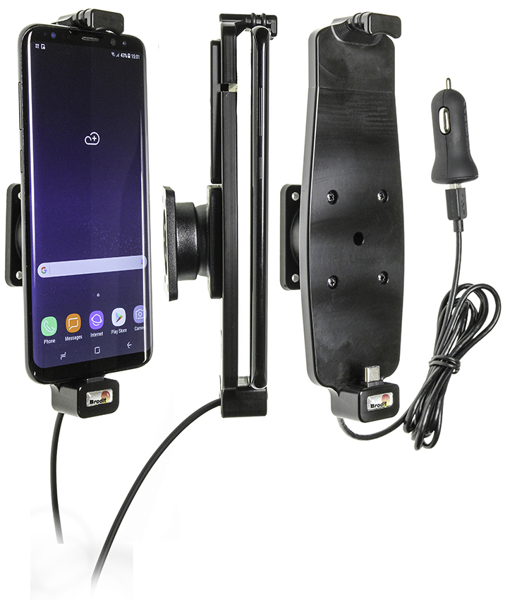 Brodit 521965 Active holder USB adap skin Samsung Galaxy S8+ S9+