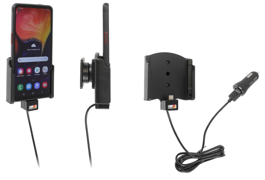Brodit 721178 Active holder with tilt swivel USB cable and cig-plug adapter Samsung Galaxy XcoverPro SM-G715